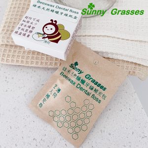 綠禾天然蜂蠟牙線紙盒（加2入補充包）